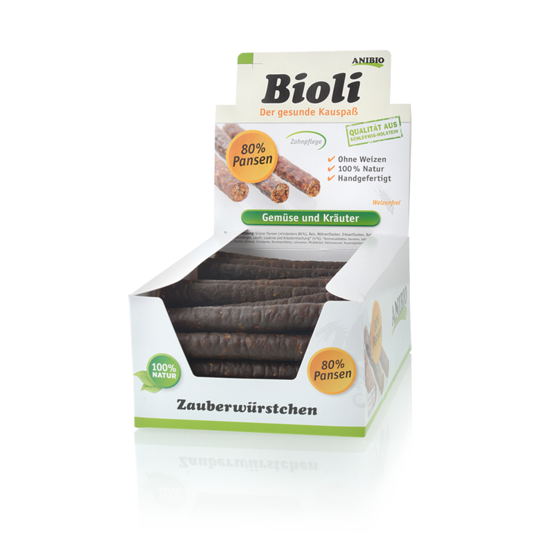 Anibio Bioli snack natural para perros con tripa verde de vacuno Anibio Bioli snack natural para perros con tripa verde de vacuno