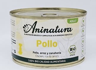 Aninatura de pollo para perros