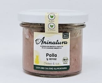 Pollo y arroz Aninatura para gatos